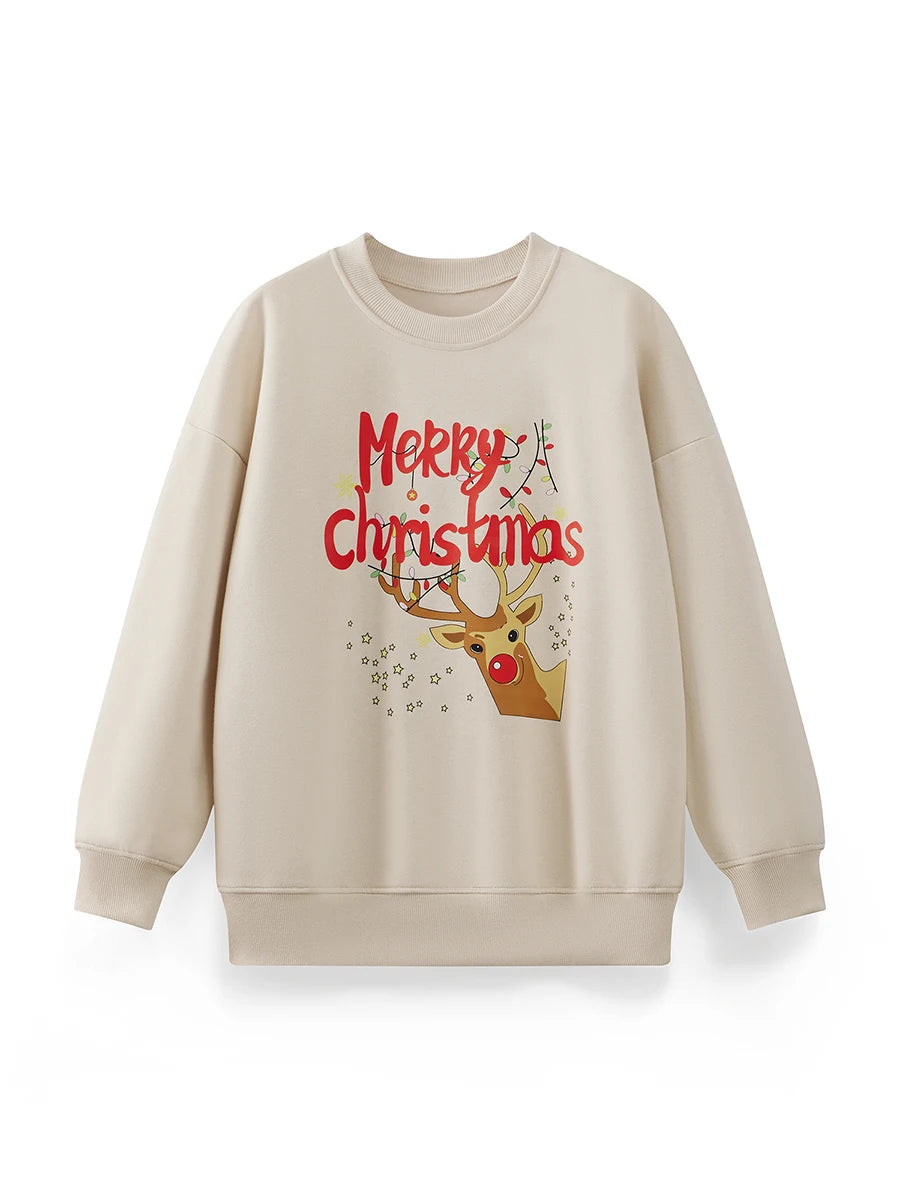 Merry Christmas Women Sweatshirt Christmas Graphic Printed Pullover Holiday Season Funny Xmas Crewneck Sweater