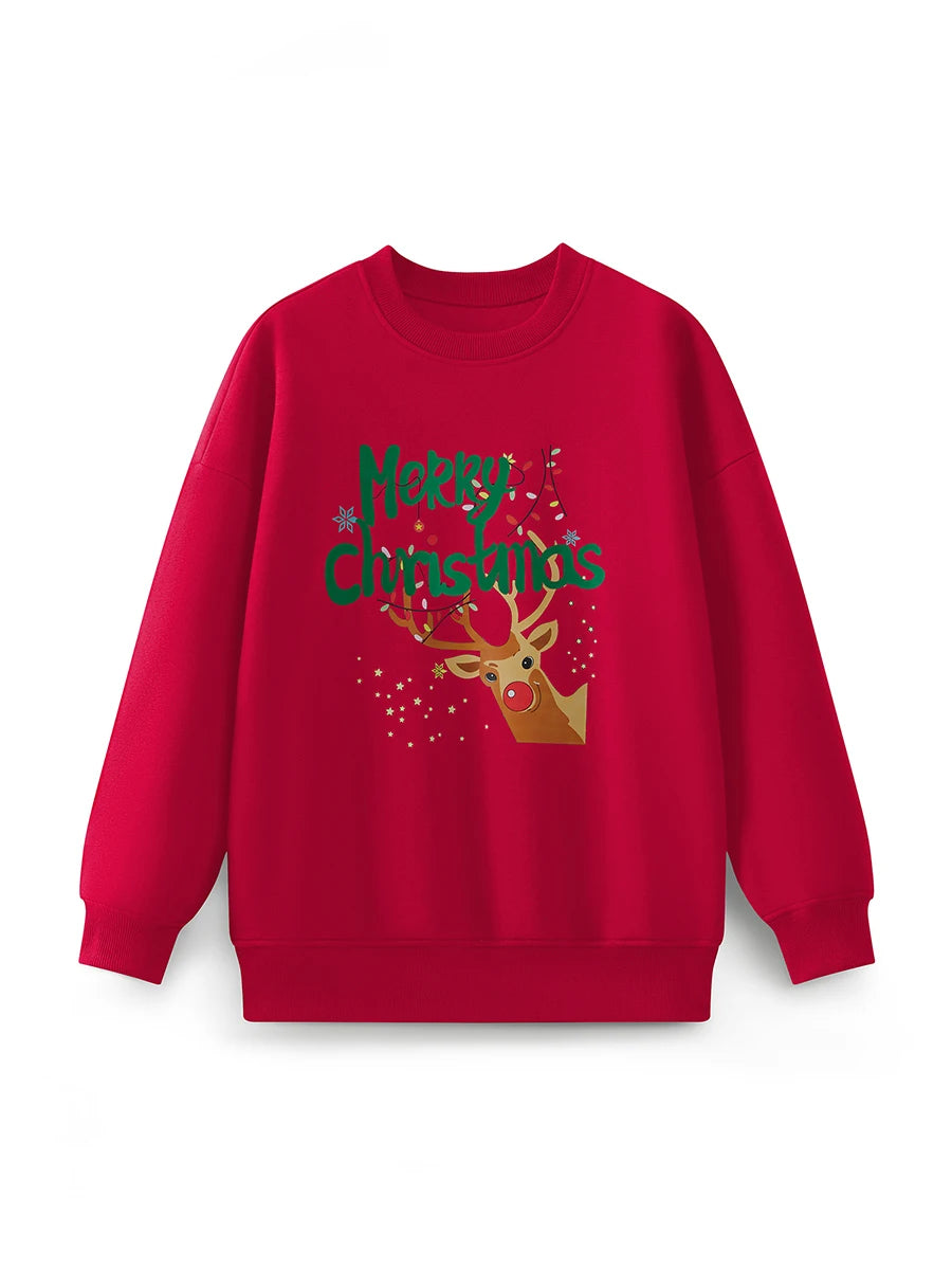 Merry Christmas Women Sweatshirt Christmas Graphic Printed Pullover Holiday Season Funny Xmas Crewneck Sweater