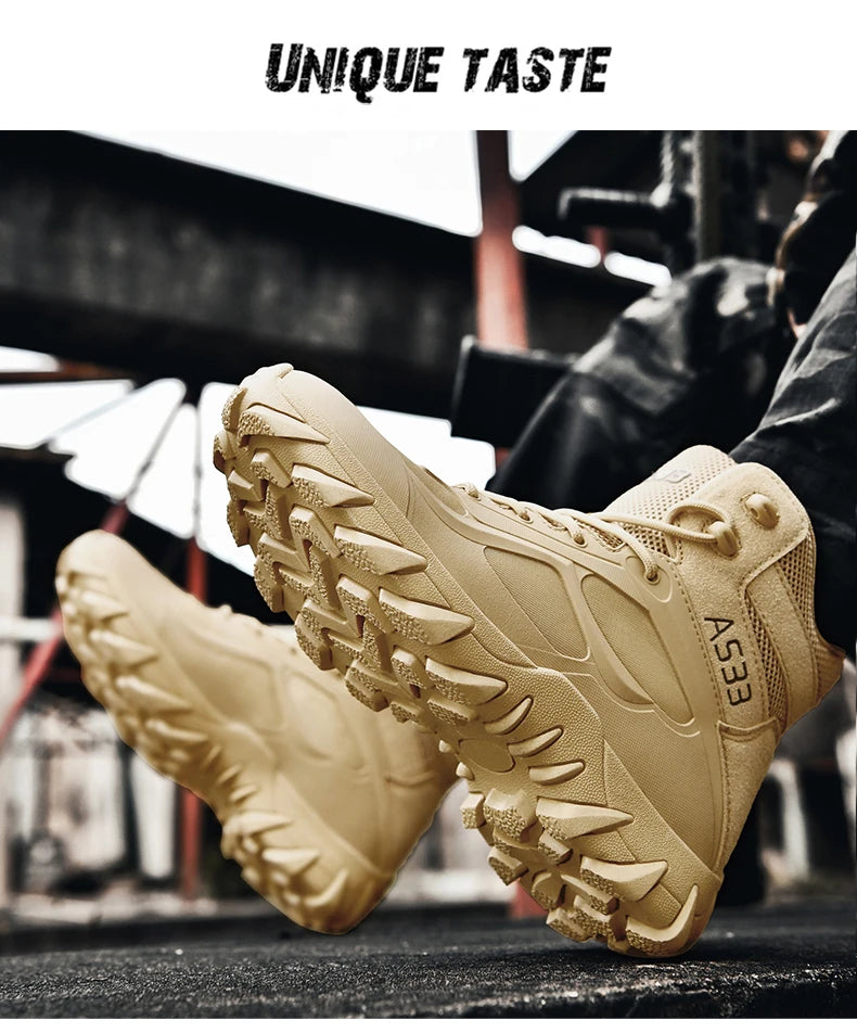 Men's tactical boots anti collision boots durable boots hiking boots comfortable and durable boots outdoor boots lightweight and