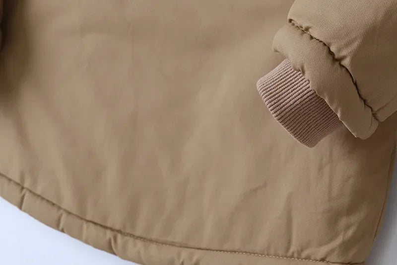 Autumn Winter Children Jacket For Boys Hooded Plus Velvet Thicken Warm Teenage Boy Outerwear Coat 4-14 Year Kids Parka