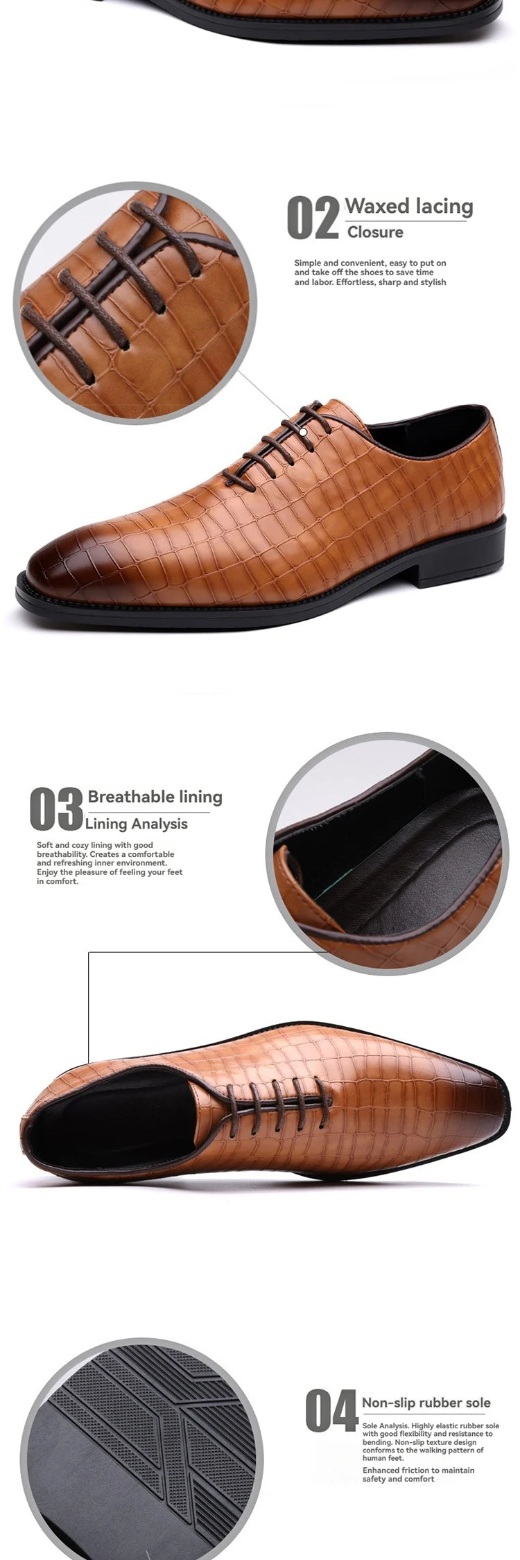 Luxury Mens Leather Shoes Retro Carved Lace-up Brogue Oxford Wedding Men Dress Shoes Male Formal Business Gentleman Office Shoes