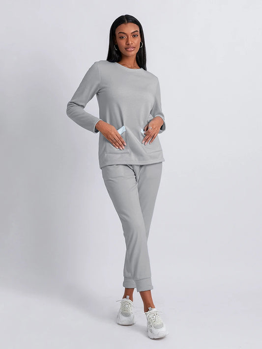 Women s Cozy 2 Piece Set Plush Fleece Pullover and Comfy Joggers for Loungewear or Casual Athleisure Look