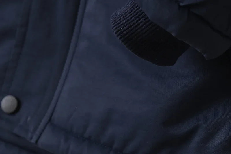 Autumn Winter Children Jacket For Boys Hooded Plus Velvet Thicken Warm Teenage Boy Outerwear Coat 4-14 Year Kids Parka