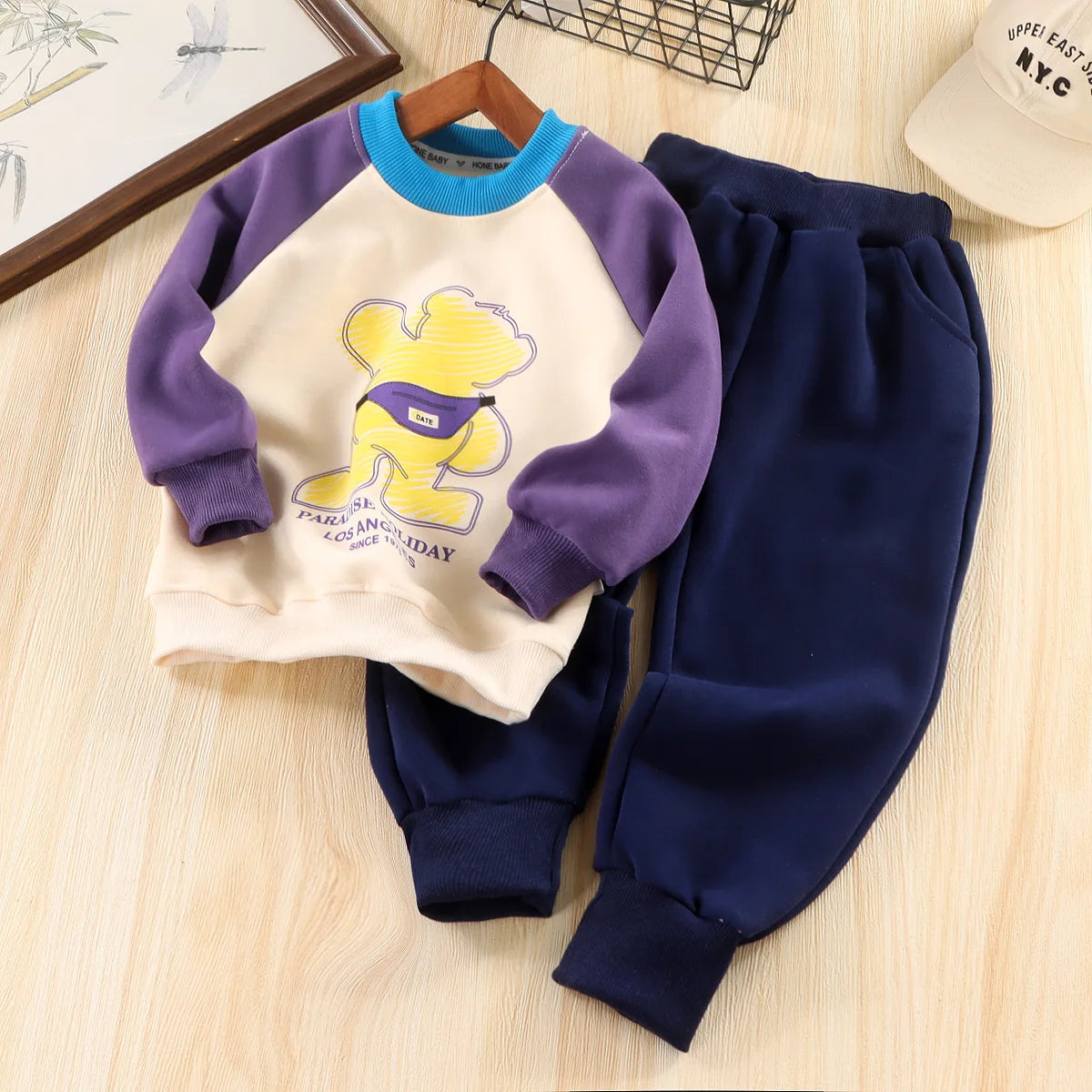 2PC New Kids Cartoon Tops Pants Set Baby Fashionable Boys Girls Two Piece Outfit Spring Autumn Winter 2025