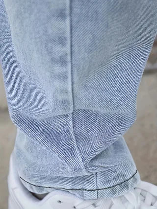 Men's stylish washed denim pants
