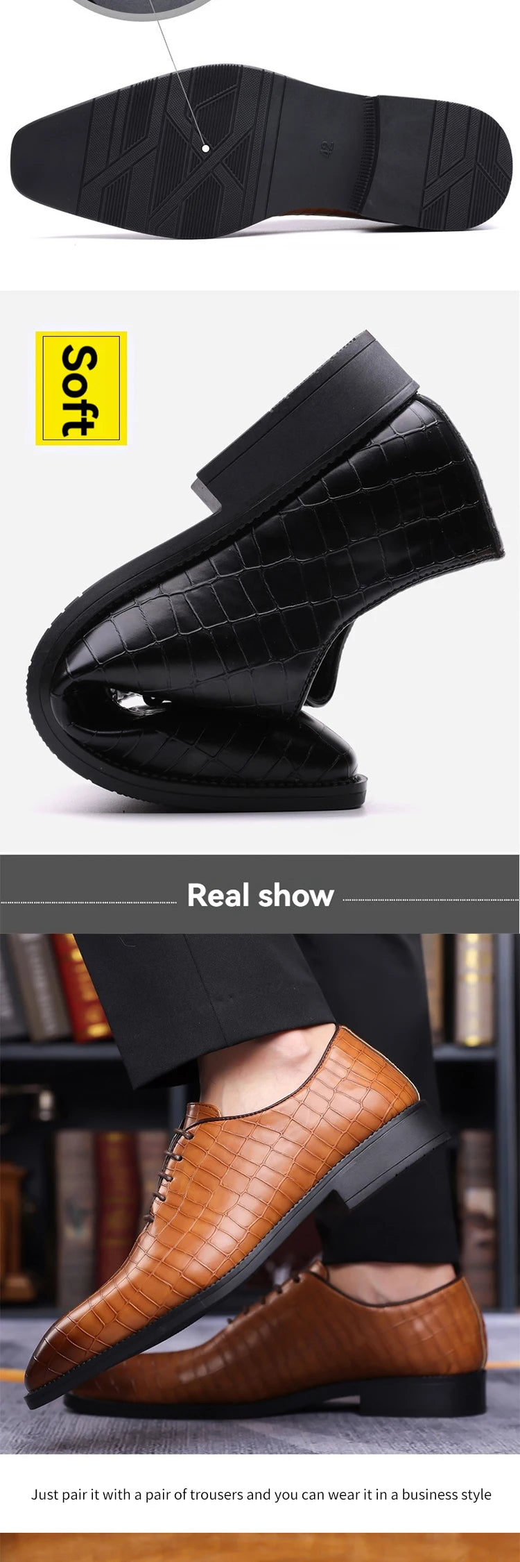 Luxury Mens Leather Shoes Retro Carved Lace-up Brogue Oxford Wedding Men Dress Shoes Male Formal Business Gentleman Office Shoes