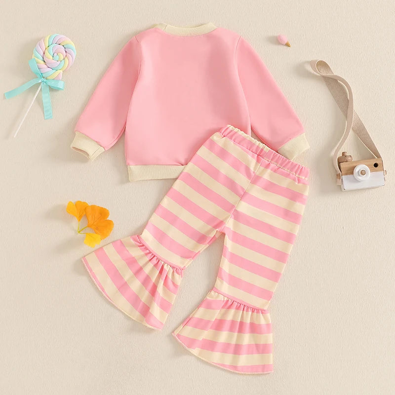 Toddler Girl 2-Piece Winter Outfits Cozy Sweater Floral Leggings Set Baby Clothes for Fall and Winter Season