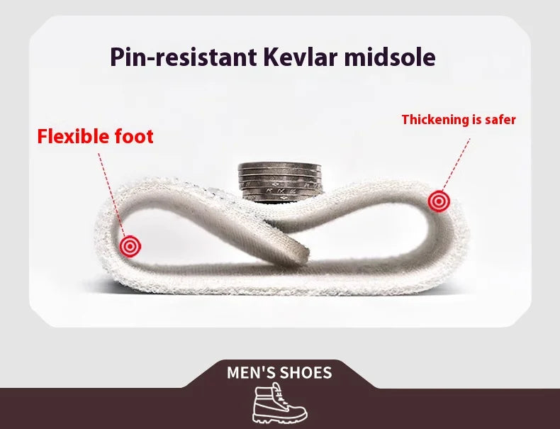 Waterproof Leather Indestructible Men Work Safety Boots Outdoor Military Boots Anti-smash Anti-puncture Industrial Shoes Male