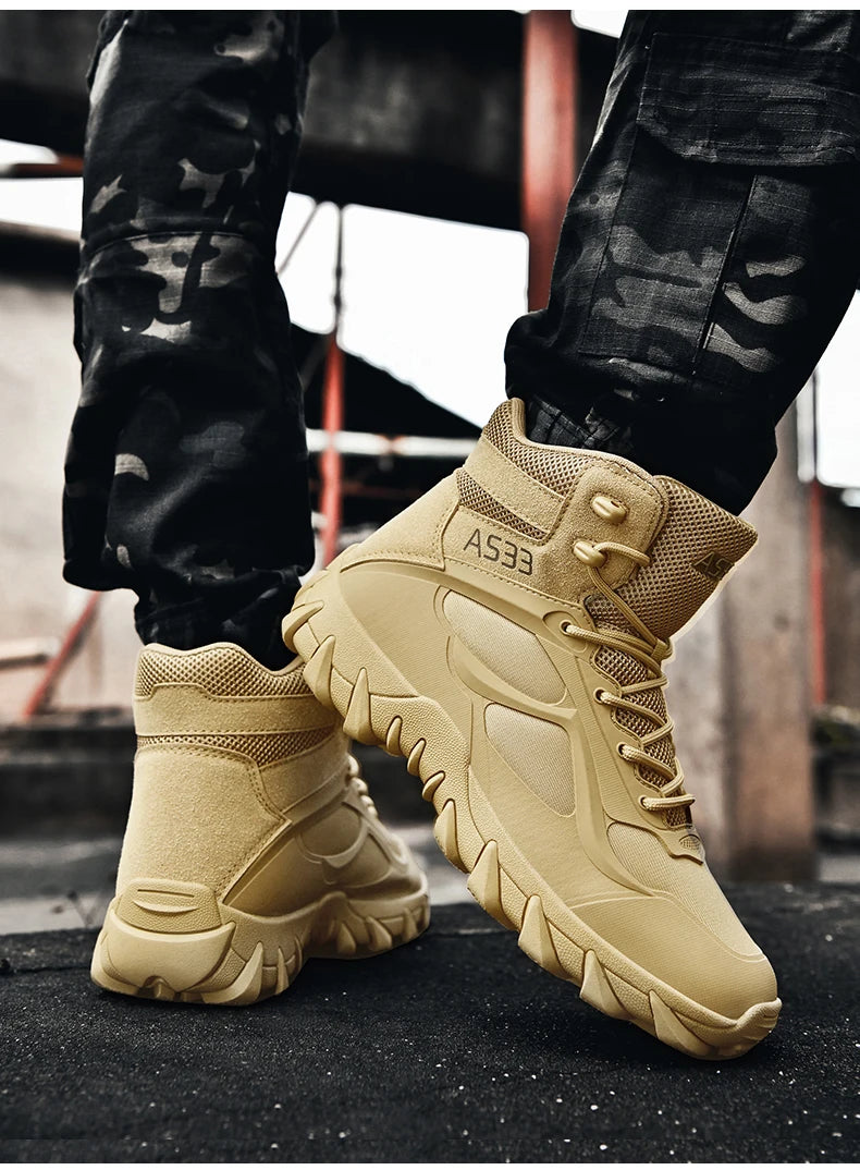 Men's tactical boots anti collision boots durable boots hiking boots comfortable and durable boots outdoor boots lightweight and