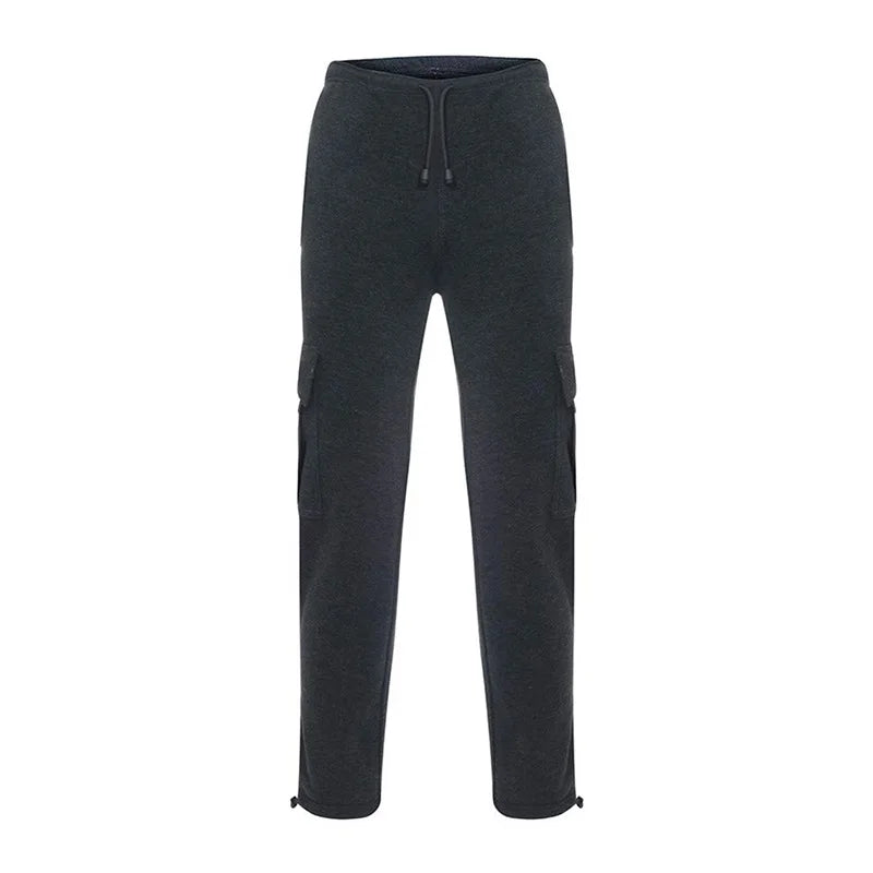 Men’s Loose Cargo Pants Casual Drawstring Elastic Waist Wide Leg Athletic Sweatpants Outdoor Trousers