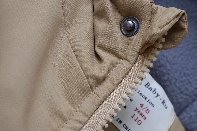 Autumn Winter Children Jacket For Boys Hooded Plus Velvet Thicken Warm Teenage Boy Outerwear Coat 4-14 Year Kids Parka