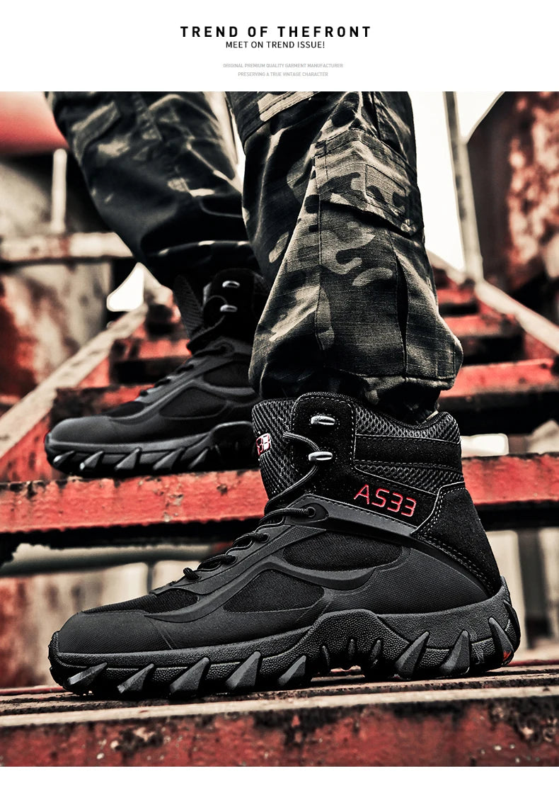 Men's tactical boots anti collision boots durable boots hiking boots comfortable and durable boots outdoor boots lightweight and