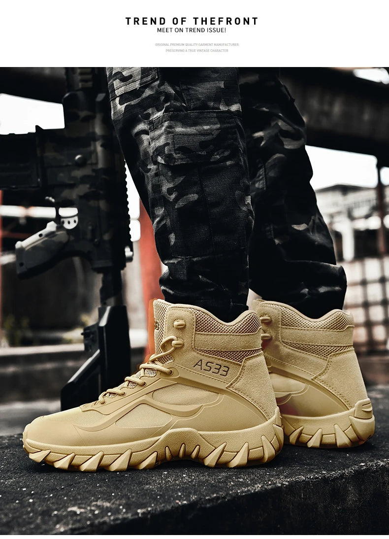 Men's tactical boots anti collision boots durable boots hiking boots comfortable and durable boots outdoor boots lightweight and