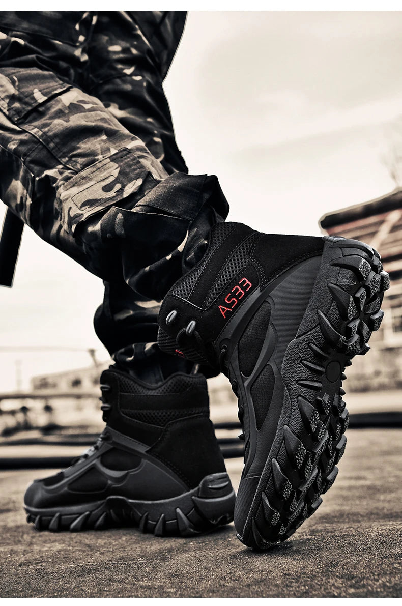 Men's tactical boots anti collision boots durable boots hiking boots comfortable and durable boots outdoor boots lightweight and