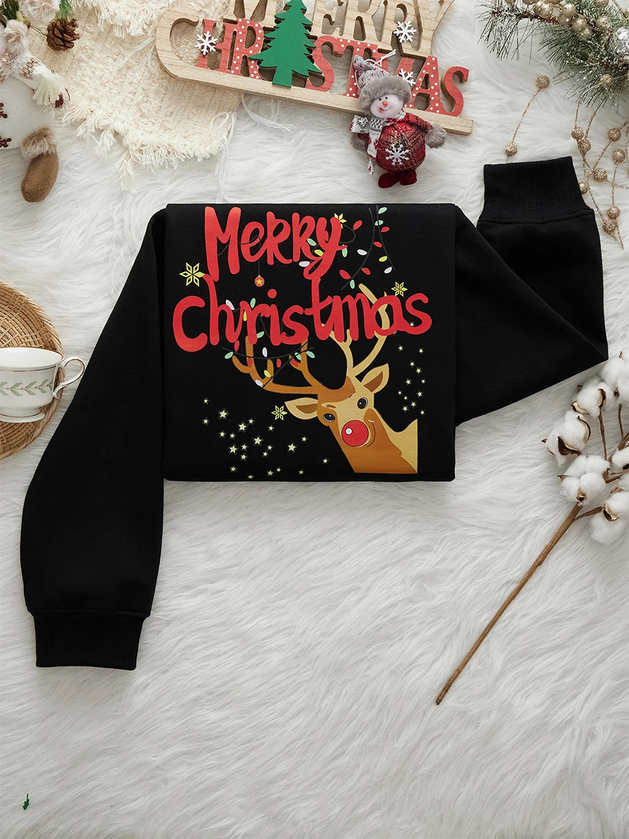 Merry Christmas Women Sweatshirt Christmas Graphic Printed Pullover Holiday Season Funny Xmas Crewneck Sweater