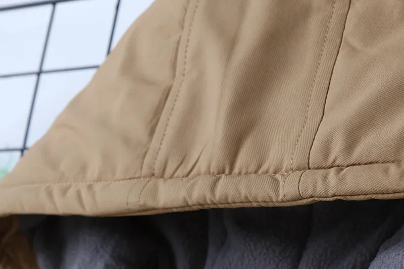 Autumn Winter Children Jacket For Boys Hooded Plus Velvet Thicken Warm Teenage Boy Outerwear Coat 4-14 Year Kids Parka