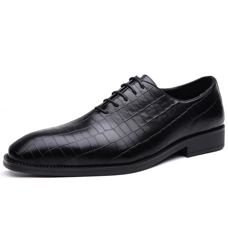 Luxury Mens Leather Shoes Retro Carved Lace-up Brogue Oxford Wedding Men Dress Shoes Male Formal Business Gentleman Office Shoes