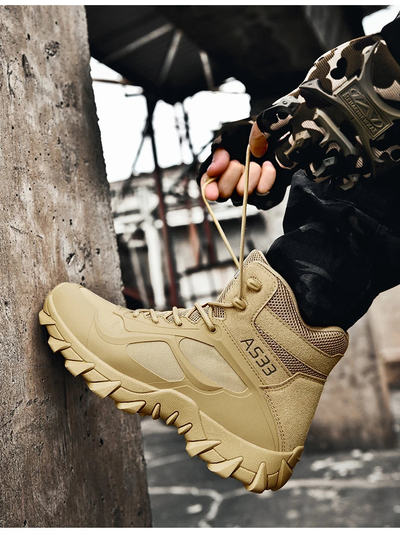 Men's tactical boots anti collision boots durable boots hiking boots comfortable and durable boots outdoor boots lightweight and