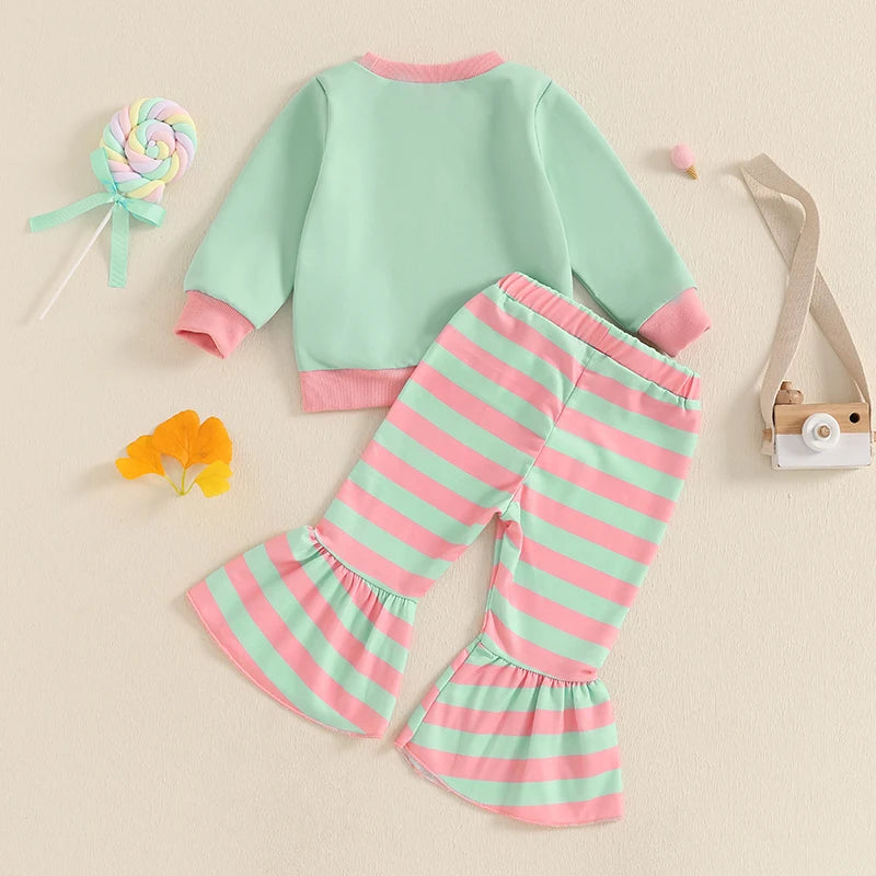 Toddler Girl 2-Piece Winter Outfits Cozy Sweater Floral Leggings Set Baby Clothes for Fall and Winter Season