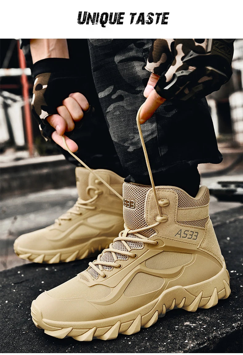 Men's tactical boots anti collision boots durable boots hiking boots comfortable and durable boots outdoor boots lightweight and