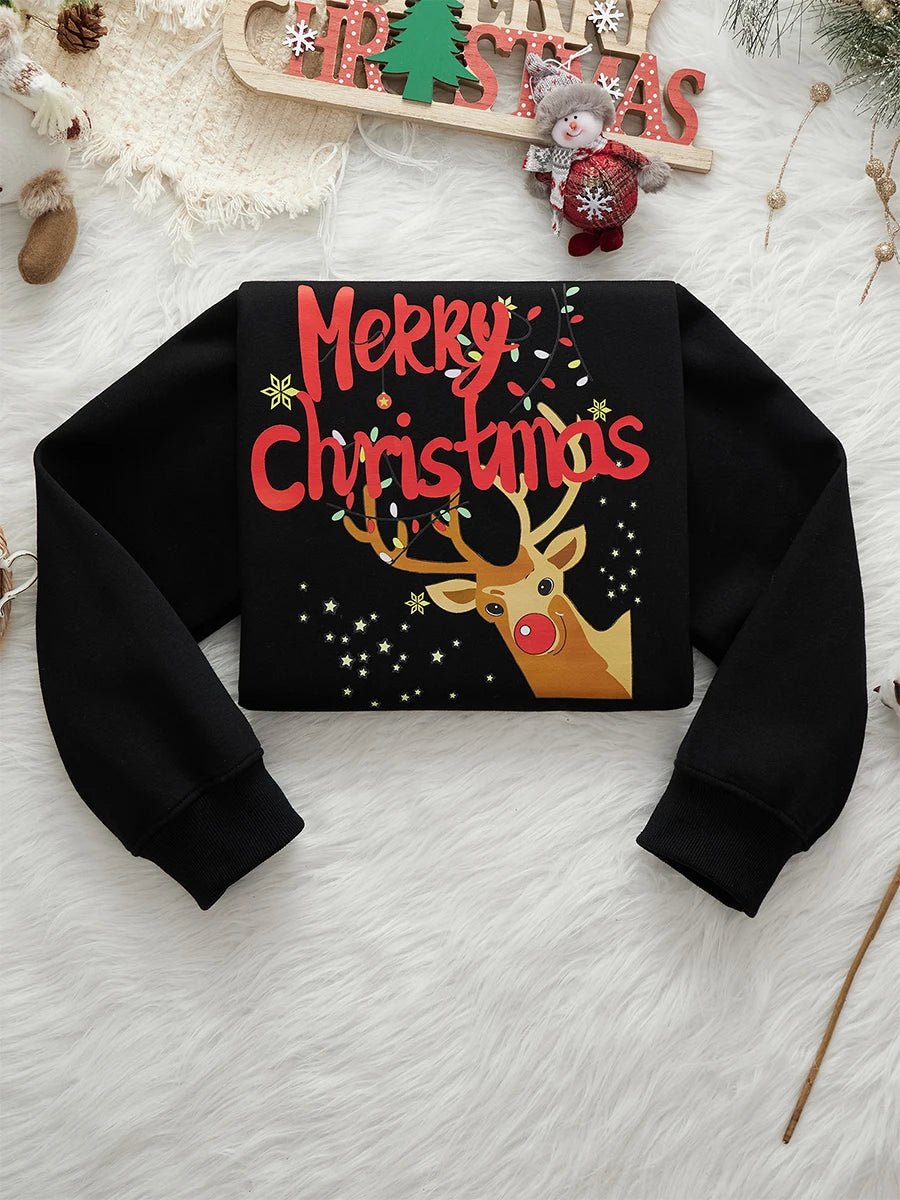 Merry Christmas Women Sweatshirt Christmas Graphic Printed Pullover Holiday Season Funny Xmas Crewneck Sweater