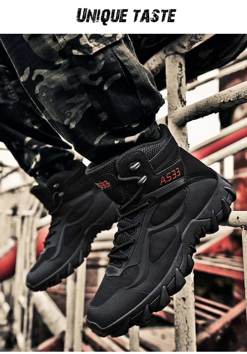 Men's tactical boots anti collision boots durable boots hiking boots comfortable and durable boots outdoor boots lightweight and