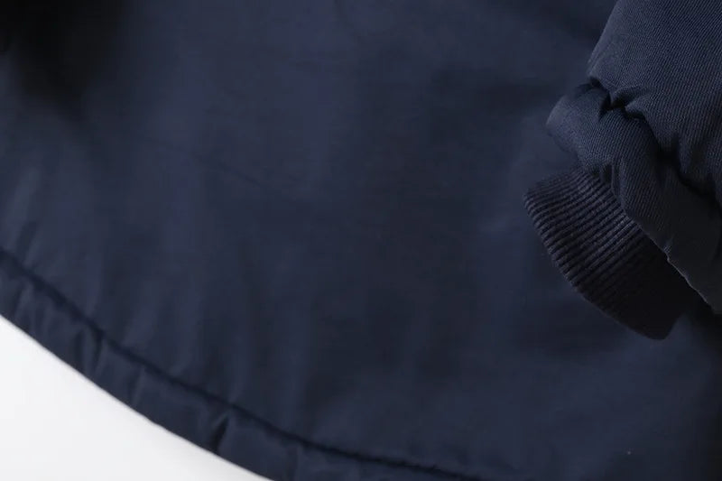 Autumn Winter Children Jacket For Boys Hooded Plus Velvet Thicken Warm Teenage Boy Outerwear Coat 4-14 Year Kids Parka