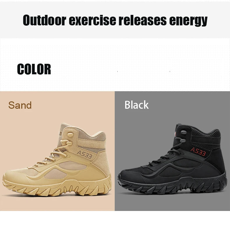 Men's tactical boots anti collision boots durable boots hiking boots comfortable and durable boots outdoor boots lightweight and