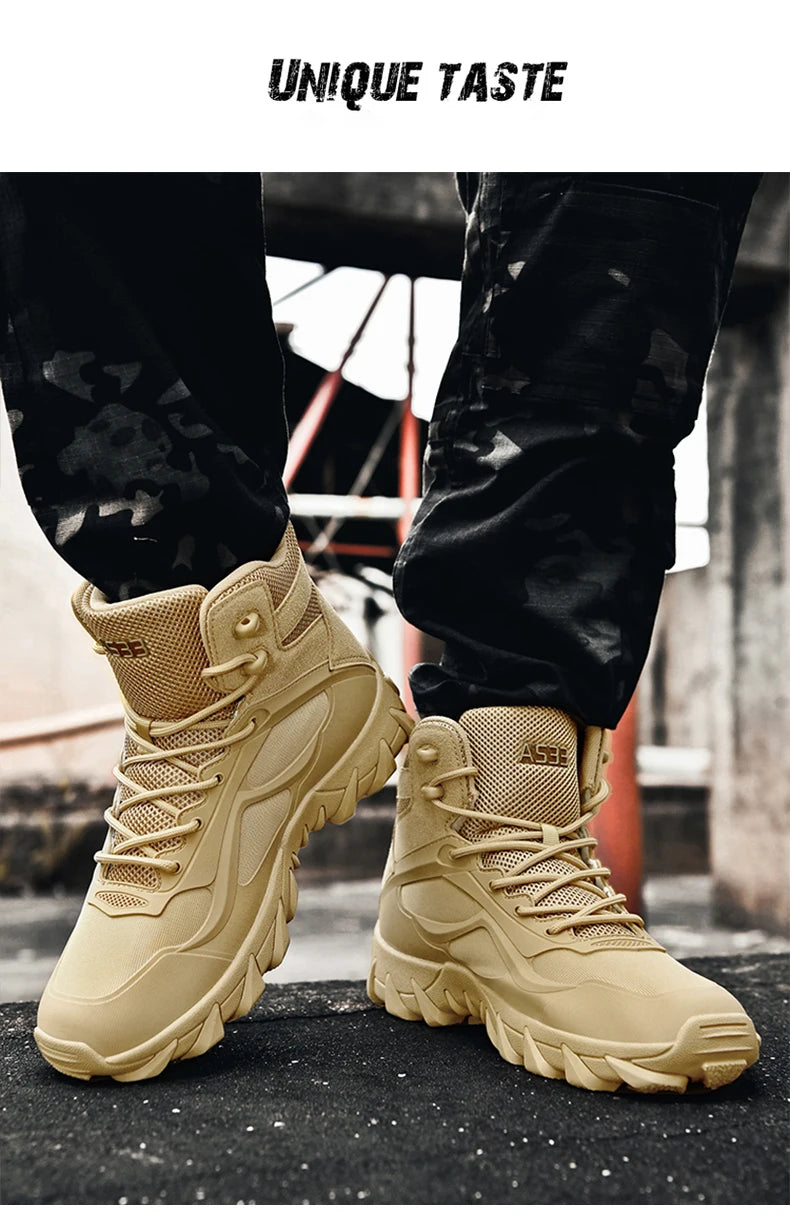 Men's tactical boots anti collision boots durable boots hiking boots comfortable and durable boots outdoor boots lightweight and