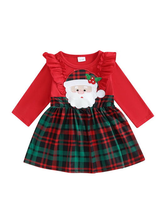 Infant Baby Boy Christmas Outfit Plaid Reindeer Applique Long Sleeve Romper Jumpsuit Winter Holiday Clothes Set for Newborns