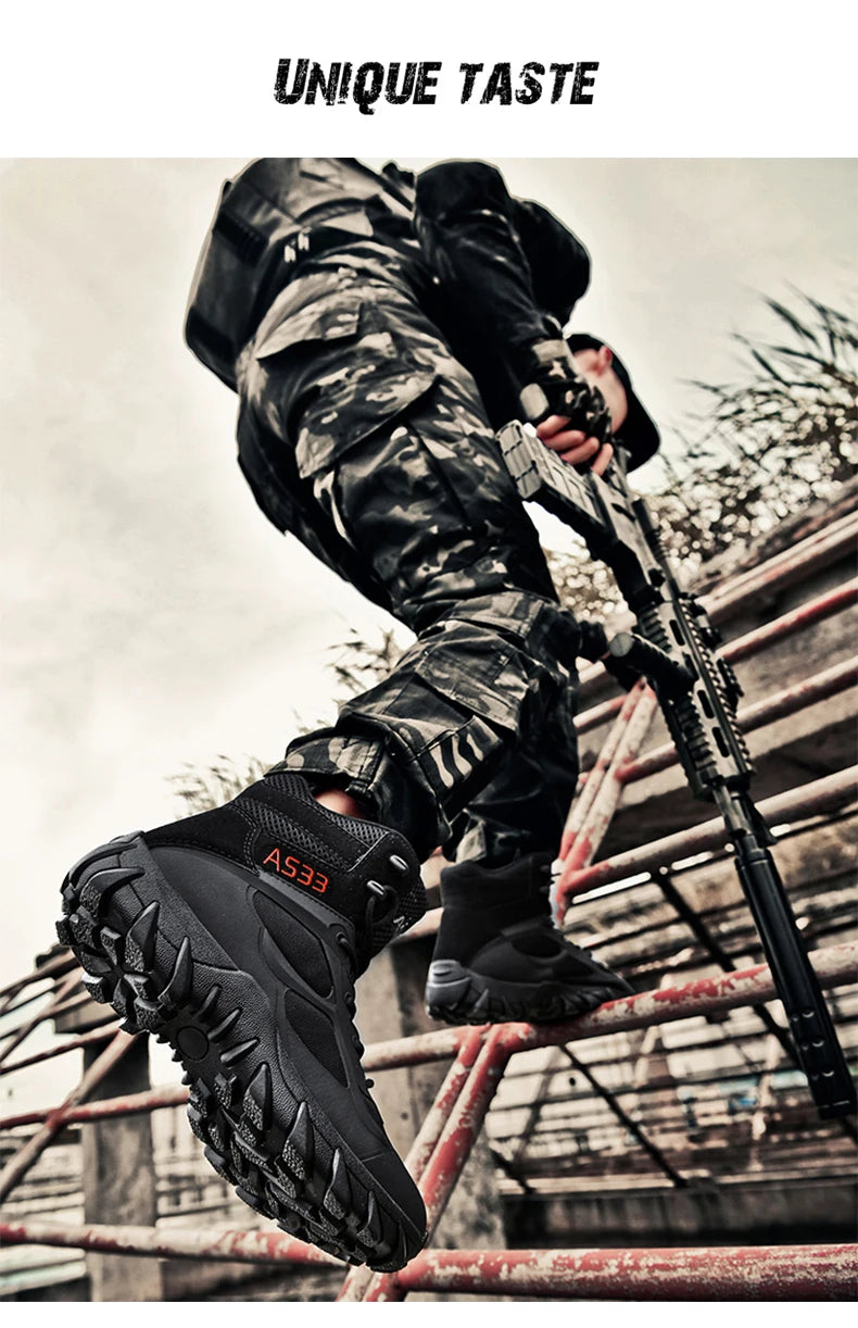 Men's tactical boots anti collision boots durable boots hiking boots comfortable and durable boots outdoor boots lightweight and