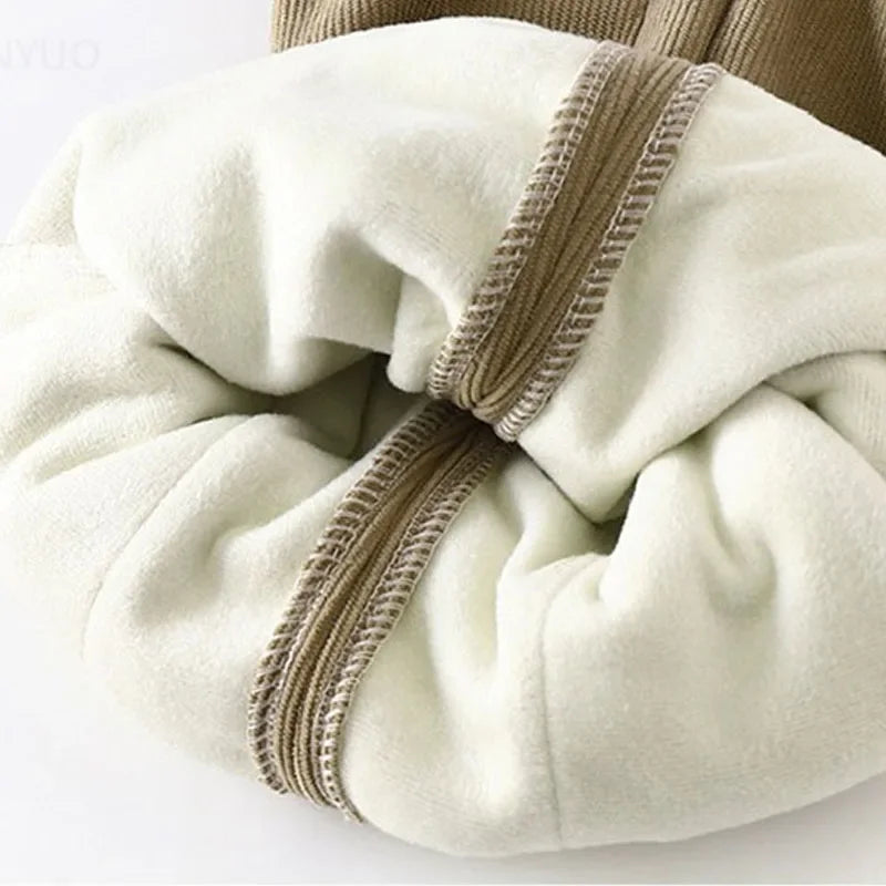 Children Velvet Pants Autumn Winter New Solid Color Boys Kids Thick Warm Sports Trousers Simple Fashion Korean Girls Baby Pants