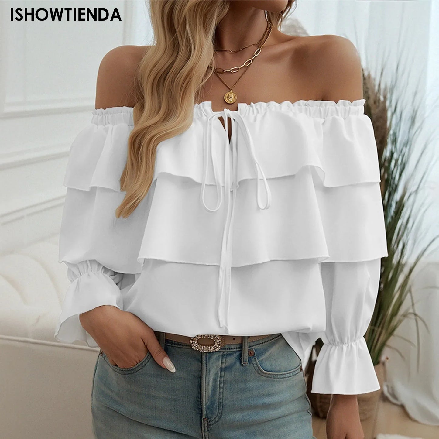 Sexy One Shoulder Bow Knot Shirt For Women Clothing 2025 Summer Tops Female Sexy Club T -shirt Y2k Pullover Korean Blouse