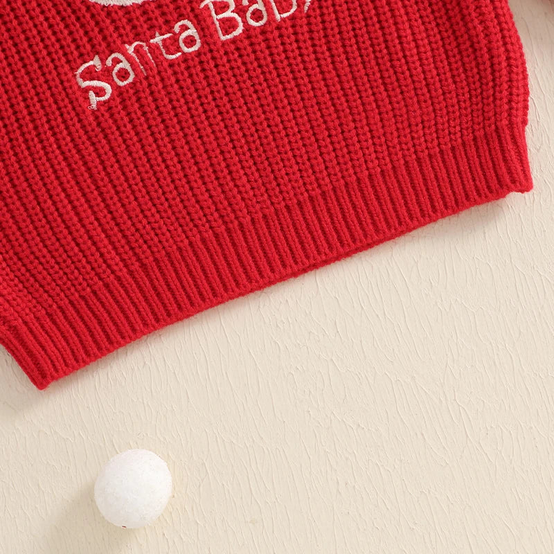 Toddler Holiday Sweater Cozy Knitted Reindeer Pattern Crew Neck Pullover Festive Christmas Jumper for Kids