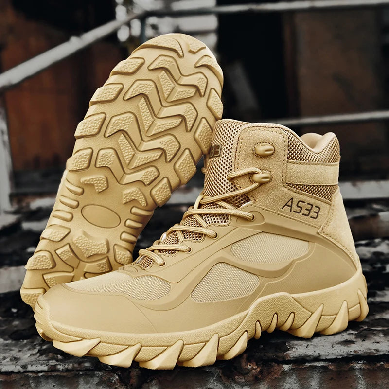 Men's tactical boots anti collision boots durable boots hiking boots comfortable and durable boots outdoor boots lightweight and