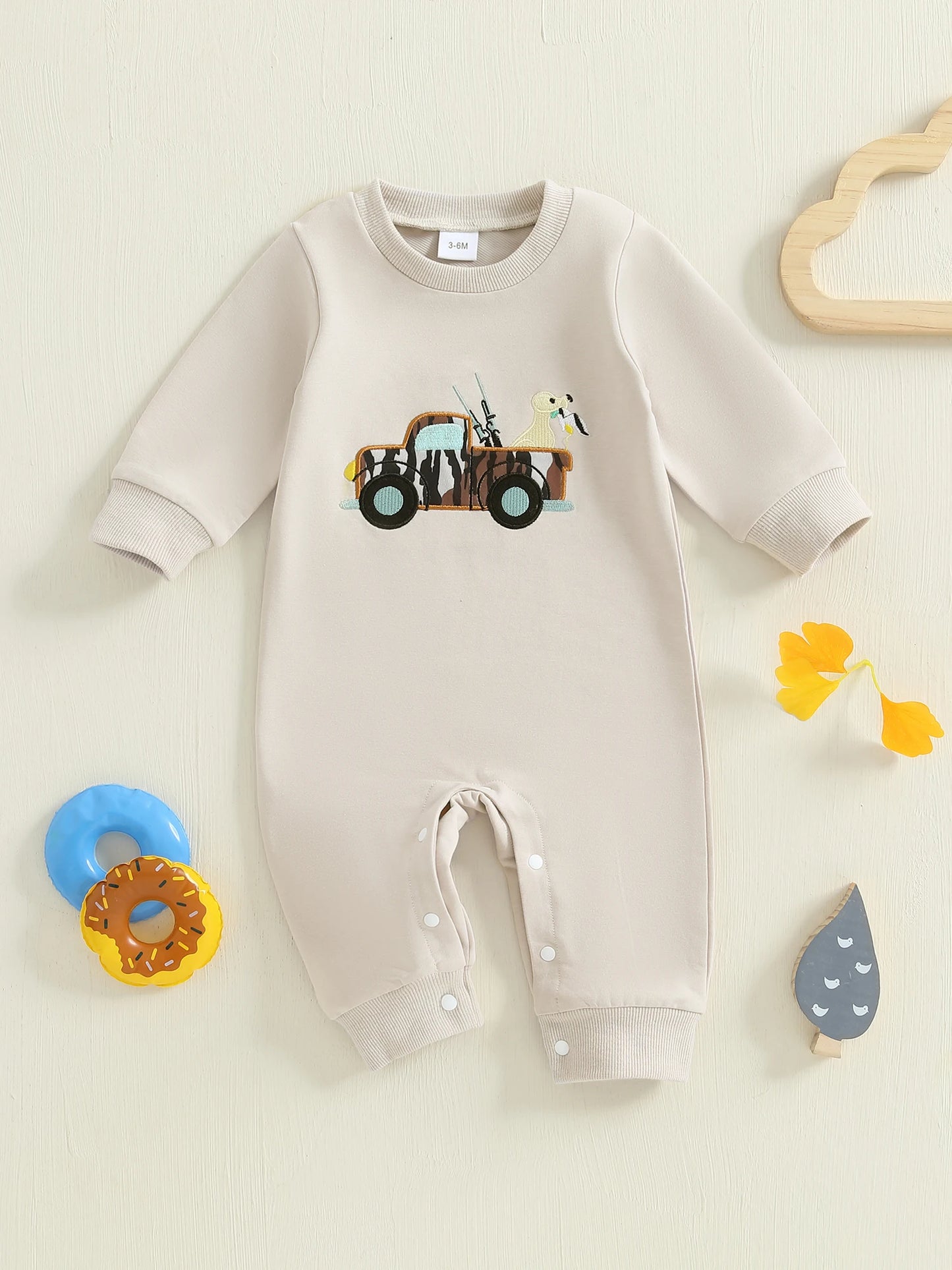 Adorable Toddler Dinosaur Print Hooded Romper Cozy Long Sleeve Jumpsuit for Baby Boys Cute Fall Outfit