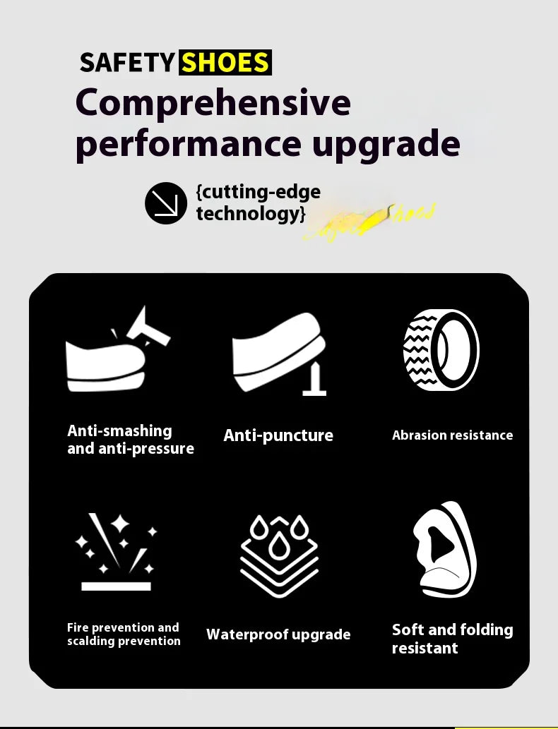 Waterproof Leather Indestructible Men Work Safety Boots Outdoor Military Boots Anti-smash Anti-puncture Industrial Shoes Male