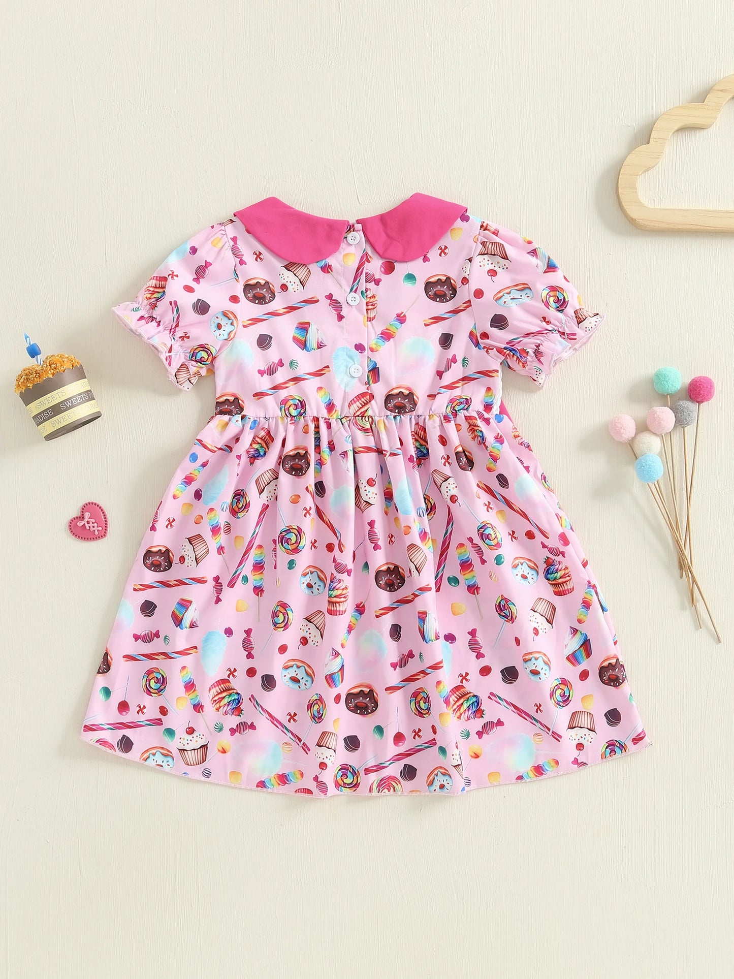 Children s Girl Dress Sleeveless Peter Pan Collar Floral Embroidery Lace Princess Party Dress Summer Birthday Outfit