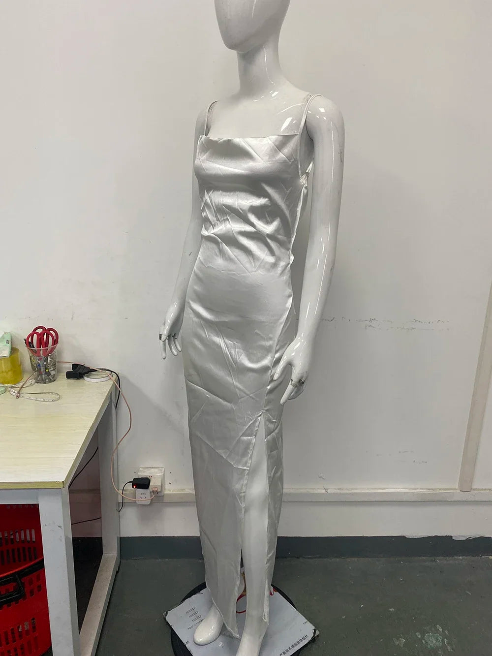 Summer Backless Slim Fit Slit Suspender Dress Fashionable Sexy New Arrival Women's Clothing